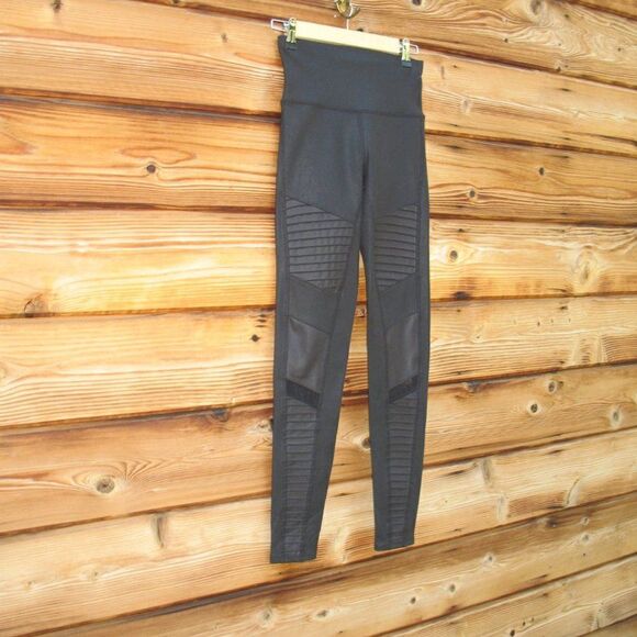 Alo Yoga High Waist Crackle Moto Leggings - Picture 5 of 10